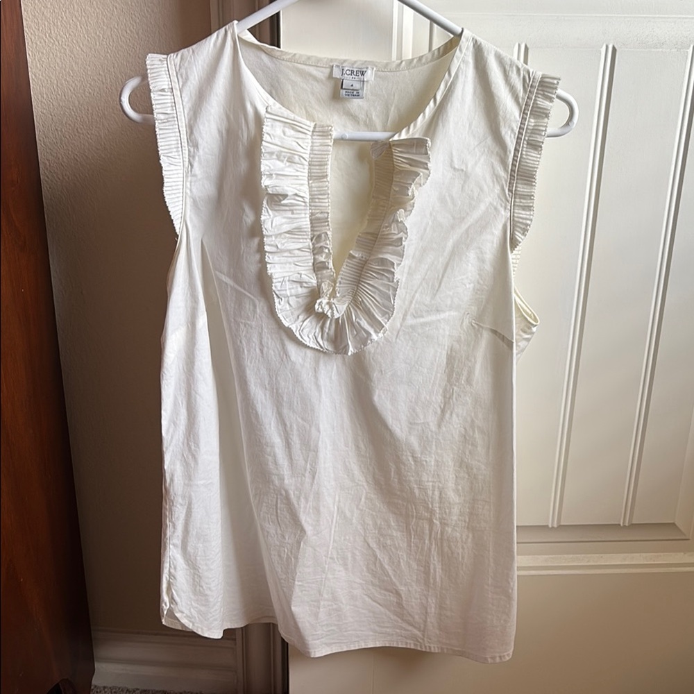 J. Crew Women's Cream Sleeveless Top